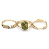 Women's Ring 3Pc - Olive Green, Women, Finger Rings, Chase Value, Chase Value