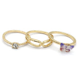 Women's Ring 3Pc - Multi, Women, Finger Rings, Chase Value, Chase Value