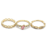 Women's Ring 3Pc - Peach, Women, Finger Rings, Chase Value, Chase Value