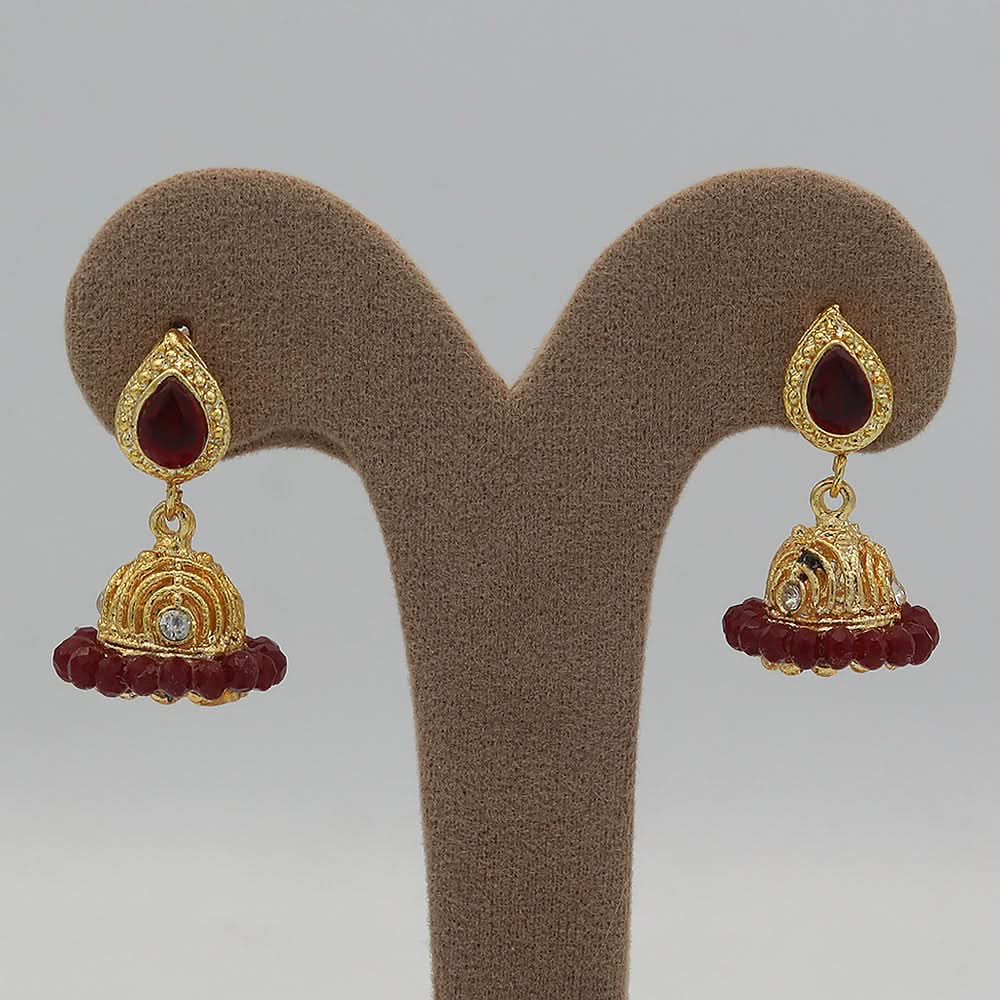 Women's Zarcon Tops Jhumki - Red, Women, Earrings & Tops, Chase Value, Chase Value