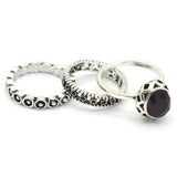 Women's Ring 3Pc - Purple, Women, Finger Rings, Chase Value, Chase Value