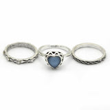 Women's Ring 3Pc - Grey, Women, Finger Rings, Chase Value, Chase Value