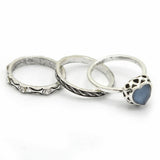 Women's Ring 3Pc - Grey, Women, Finger Rings, Chase Value, Chase Value