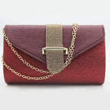 Women's Bridal Clutch 6877 - Maroon, Women, Clutches, Chase Value, Chase Value