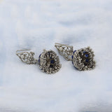 Women's Choki Jhumki 4X4 - Silver & Blue, Women, Earrings & Tops, Chase Value, Chase Value
