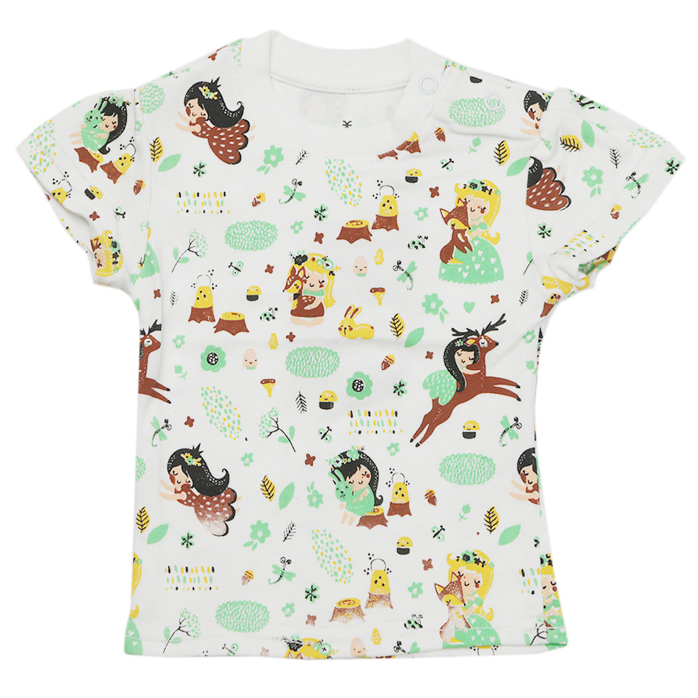 Eminent Newborn Girls T-Shirt - White, Kids, Newborn Girls T-Shirts, Eminent, Chase Value