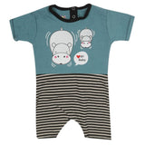 Newborn Girls Half Sleeves Romper - Steel Green, Kids, New Born Girls Rompers, Chase Value, Chase Value