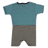 Newborn Girls Half Sleeves Romper - Steel Green, Kids, New Born Girls Rompers, Chase Value, Chase Value