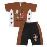 Newborn Boys Half Sleeves Suit - Dark Brown, Kids, Newborn Boys Sets And Suits, Chase Value, Chase Value