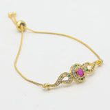 Women's American Diamond Bracelet - Red, Women, Bangles & Bracelets, Chase Value, Chase Value