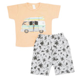Newborn Boys Half Sleeves Suit - Peach, Kids, Newborn Boys Sets And Suits, Chase Value, Chase Value