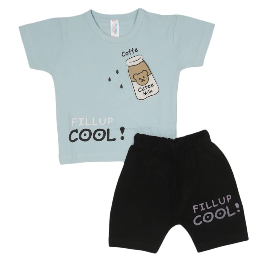 Newborn Boys Half Sleeves Suit - Blue, Kids, Newborn Boys Sets And Suits, Chase Value, Chase Value