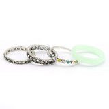 Women's Ring 4Pc - L-Green, Women, Finger Rings, Chase Value, Chase Value