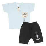 Newborn Boys Half Sleeves Suit - Light Blue, Kids, Newborn Boys Sets And Suits, Chase Value, Chase Value