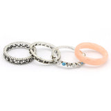 Women's Ring 4Pc - Peach, Women, Finger Rings, Chase Value, Chase Value