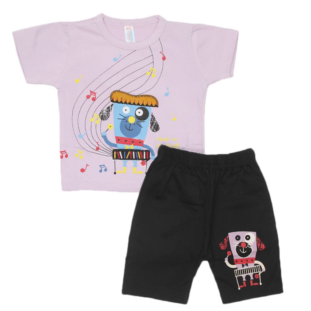 Newborn Boys Half Sleeves Suit - Purple, Kids, Newborn Boys Sets And Suits, Chase Value, Chase Value