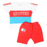 Newborn Boys Half Sleeves Suit - Red, Kids, Newborn Boys Sets And Suits, Chase Value, Chase Value