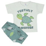 Newborn Boys Half Sleeves Suit - Cyan, Kids, Newborn Boys Sets And Suits, Chase Value, Chase Value