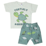 Newborn Boys Half Sleeves Suit - Cyan, Kids, Newborn Boys Sets And Suits, Chase Value, Chase Value
