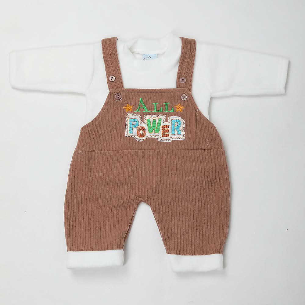 Newborn Boys Full Sleeves Romper - Brown, Kids, NB Boys Rompers, Chase Value, Chase Value