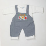 Newborn Boys Full Sleeves Romper - Steel Blue, Kids, NB Boys Rompers, Chase Value, Chase Value