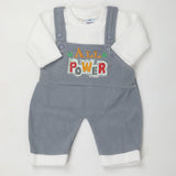 Newborn Boys Full Sleeves Romper - Steel Blue, Kids, NB Boys Rompers, Chase Value, Chase Value