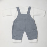 Newborn Boys Full Sleeves Romper - Steel Blue, Kids, NB Boys Rompers, Chase Value, Chase Value