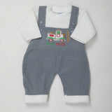 Newborn Boys Full Sleeves Romper - Steel Blue, Kids, NB Boys Rompers, Chase Value, Chase Value