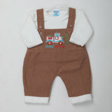 Newborn Boys Full Sleeves Romper - Brown, Kids, NB Boys Rompers, Chase Value, Chase Value