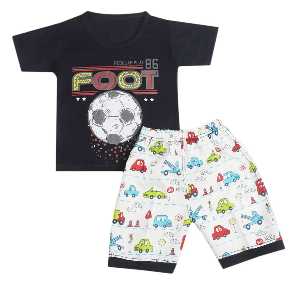 Boys Half Sleeves Short Suit - Navy Blue, Kids, Boys Sets And Suits, Chase Value, Chase Value