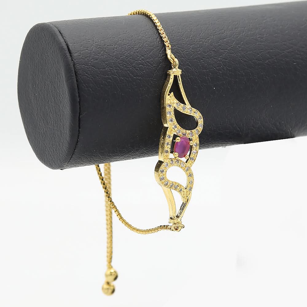 Women's American Diamond Bracelet - Red, Women, Bangles & Bracelets, Chase Value, Chase Value