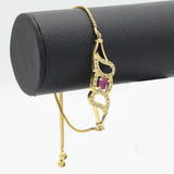 Women's American Diamond Bracelet - Red, Women, Bangles & Bracelets, Chase Value, Chase Value