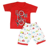 Boys Half Sleeves Short Suit - Red, Kids, Boys Sets And Suits, Chase Value, Chase Value