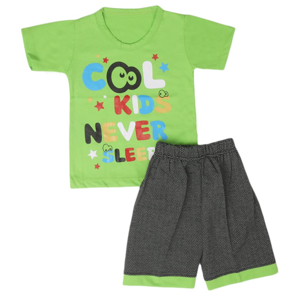 Boys Half Sleeves Short Suit - Green, Kids, Boys Sets And Suits, Chase Value, Chase Value