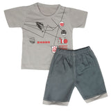 Boys Half Sleeves Short Suit - Grey, Kids, Boys Sets And Suits, Chase Value, Chase Value