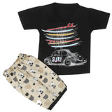 Boys Half Sleeves Short Suit - Black, Kids, Boys Sets And Suits, Chase Value, Chase Value