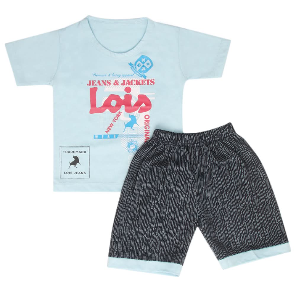 Boys Half Sleeves Short Suit - Blue, Kids, Boys Sets And Suits, Chase Value, Chase Value