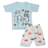 Boys Half Sleeves Short Suit - Blue, Kids, Boys Sets And Suits, Chase Value, Chase Value