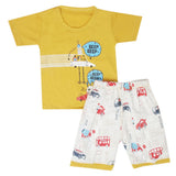 Boys Half Sleeves Short Suit - Mustard, Kids, Boys Sets And Suits, Chase Value, Chase Value
