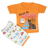 Boys Half Sleeves Short Suit - Orange, Kids, Boys Sets And Suits, Chase Value, Chase Value