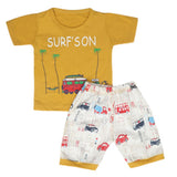 Boys Half Sleeves Short Suit - Mustard, Kids, Boys Sets And Suits, Chase Value, Chase Value