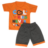 Boys Half Sleeves Short Suit - Orange, Kids, Boys Sets And Suits, Chase Value, Chase Value