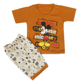 Boys Half Sleeves Short Suit - Brown, Kids, Boys Sets And Suits, Chase Value, Chase Value