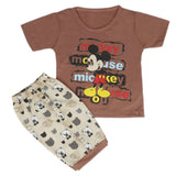 Boys Half Sleeves Short Suit - Dark Brown, Kids, Boys Sets And Suits, Chase Value, Chase Value