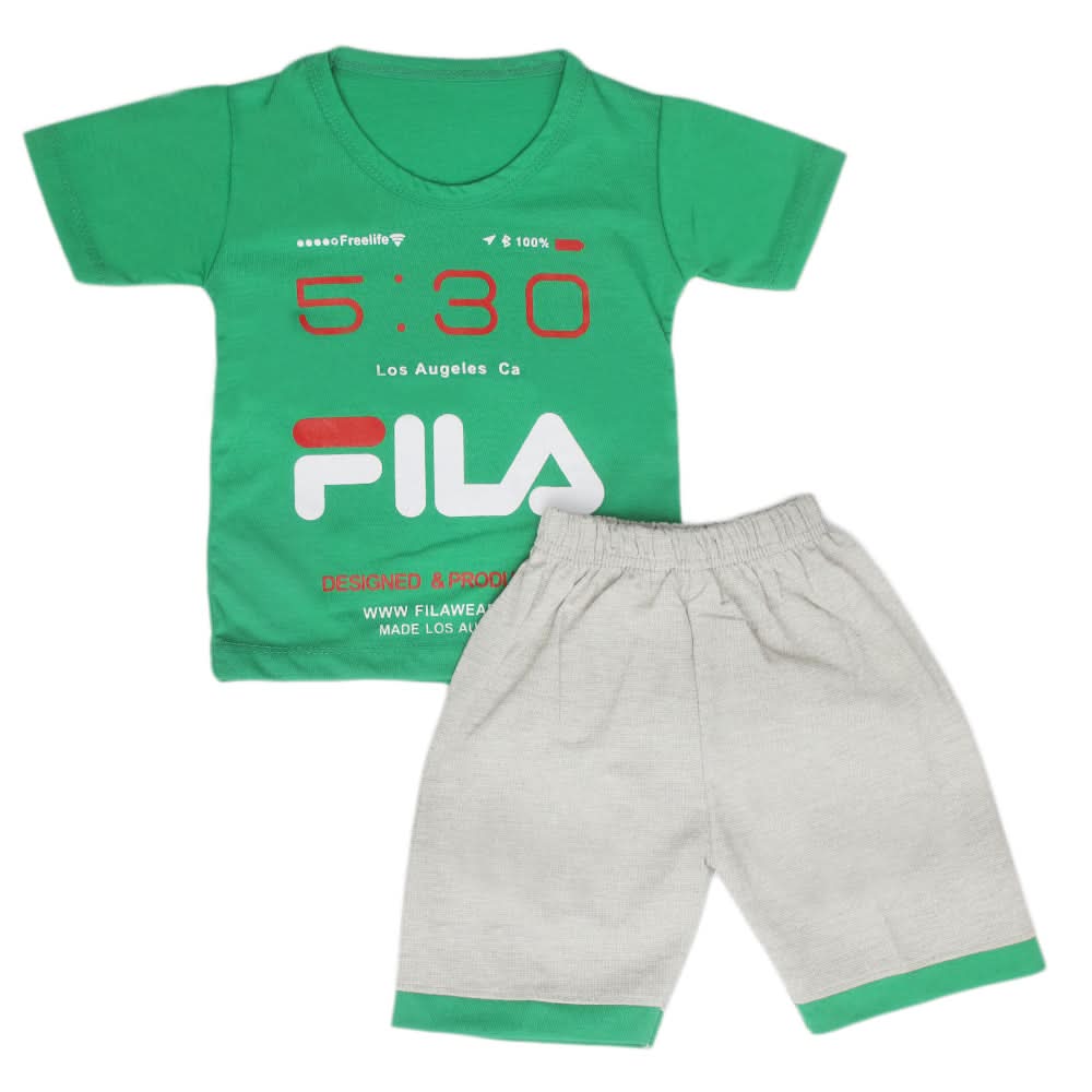 Boys Half Sleeves Short Suit - Green, Kids, Boys Sets And Suits, Chase Value, Chase Value