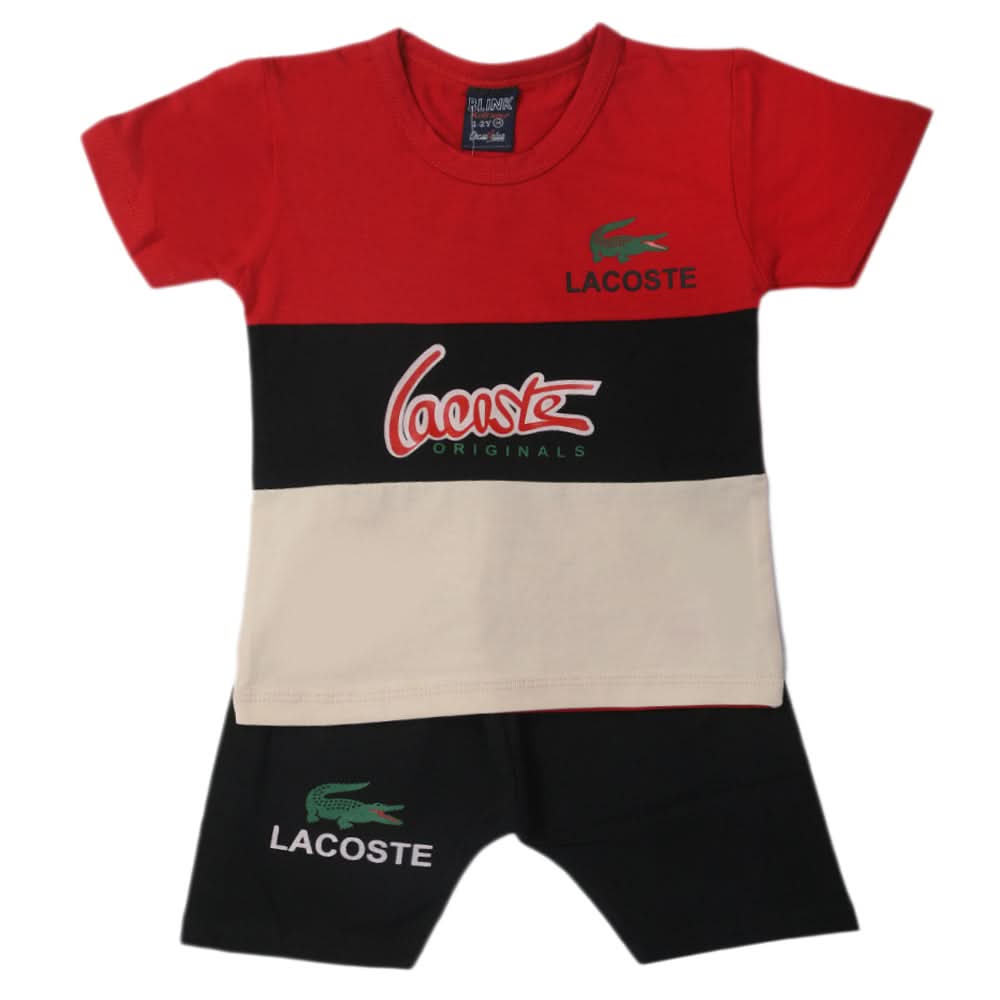 Boys Half Sleeves Short Suit - Red, Kids, Boys Sets And Suits, Chase Value, Chase Value