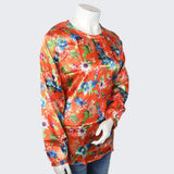 Women's Printed Top With Belt - Orange, Women, T-Shirts And Tops, Chase Value, Chase Value