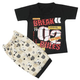 Boys Half Sleeves Short Suit - Black, Kids, Boys Sets And Suits, Chase Value, Chase Value