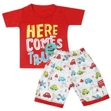 Boys Half Sleeves Short Suit - Red, Kids, Boys Sets And Suits, Chase Value, Chase Value