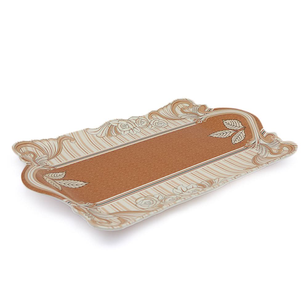 Flower Emboss Tray Small - Brown, Home & Lifestyle, Serving And Dining, Chase Value, Chase Value